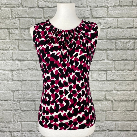 Calvin Klein Pink & Black Abstract Print Cami - Picture 1 of 5